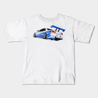 SKYLINE GTR R34 FAST AND FURIOUS Kids T-Shirt